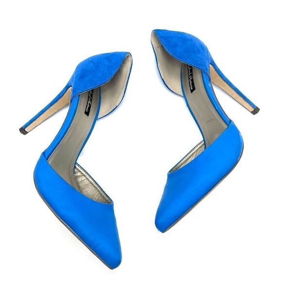 🌸 Michael Antonio Blue Two Tone High Heels Pumps - Picture 1 of 7
